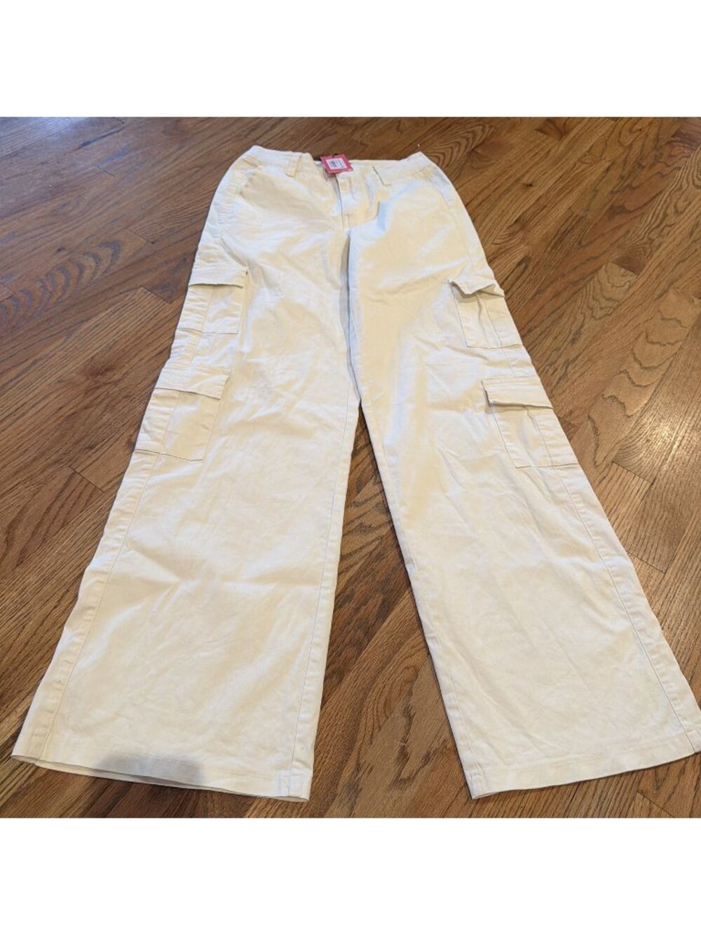 EDIKTED WOMENS CREAMY LIGHT TAN XS CARGO PANTS NEW